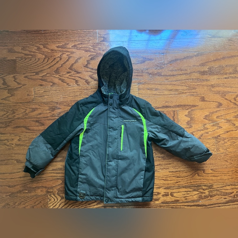 ZeroXposur Neon Green and Black Kids Jacket Branding Patch